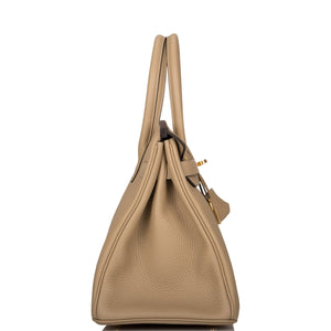 Hermes Birkin 30 Trench Clemence Gold Hardware
