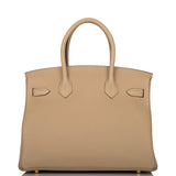 Hermes Birkin 30 Trench Clemence Gold Hardware