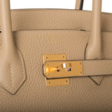 Hermes Birkin 30 Trench Clemence Gold Hardware