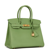Hermes Birkin 30 Vert Criquet Epsom Gold Hardware