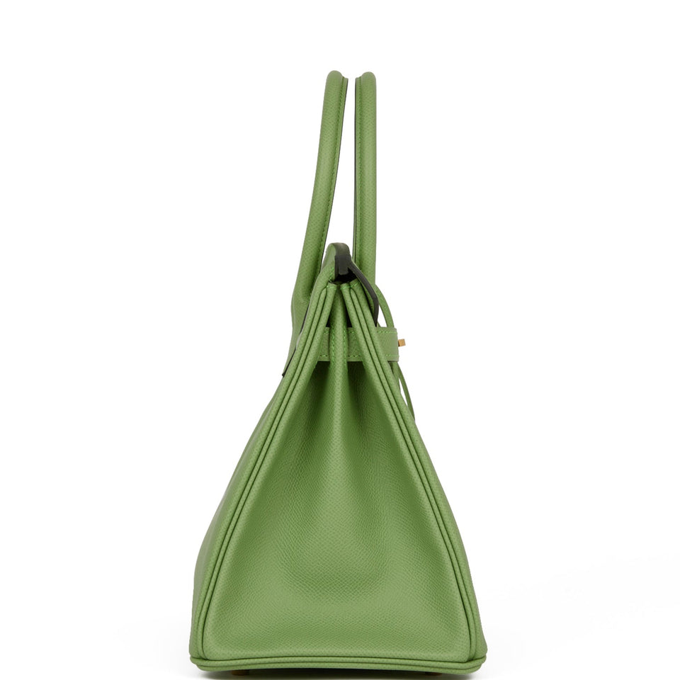 Hermes Birkin 30 Vert Criquet Epsom Gold Hardware