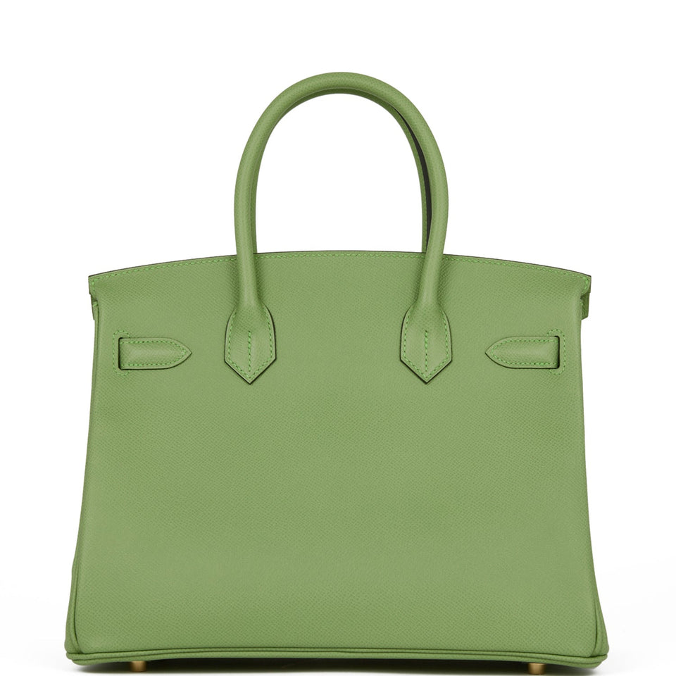 Hermes Birkin 30 Vert Criquet Epsom Gold Hardware