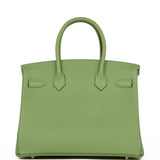 Hermes Birkin 30 Vert Criquet Epsom Gold Hardware