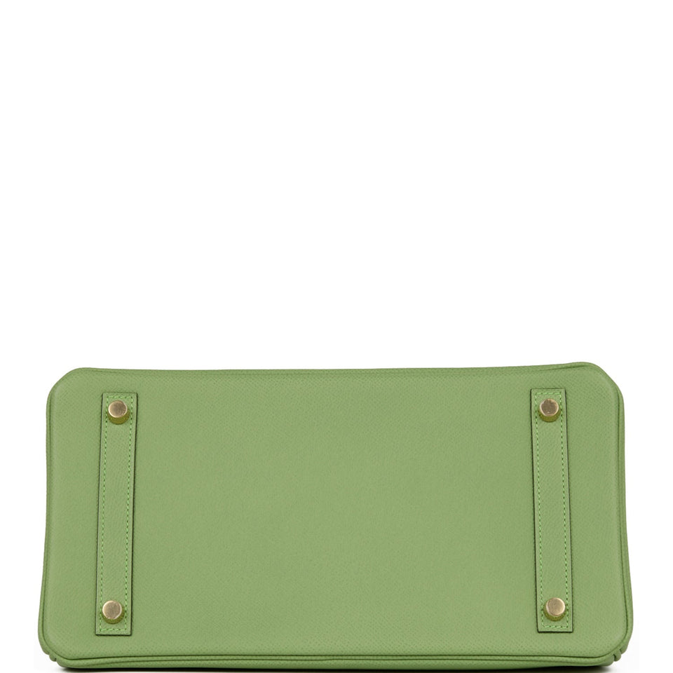 Hermes Birkin 30 Vert Criquet Epsom Gold Hardware