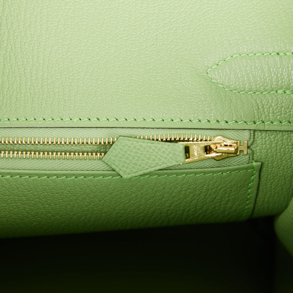 Hermes Birkin 30 Vert Criquet Epsom Gold Hardware
