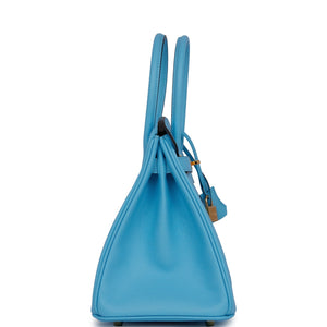 Hermes Birkin 30 Celeste Epsom Gold Hardware