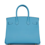 Hermes Birkin 30 Celeste Epsom Gold Hardware