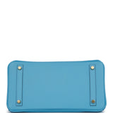 Hermes Birkin 30 Celeste Epsom Gold Hardware