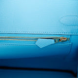 Hermes Birkin 30 Celeste Epsom Gold Hardware