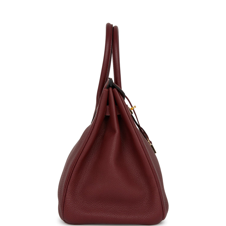 Hermes Birkin 35 Rouge H Togo Gold Hardware Deposit