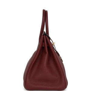 Hermes Birkin 35 Rouge H Togo Gold Hardware Deposit