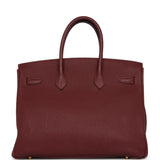 Hermes Birkin 35 Rouge H Togo Gold Hardware Deposit