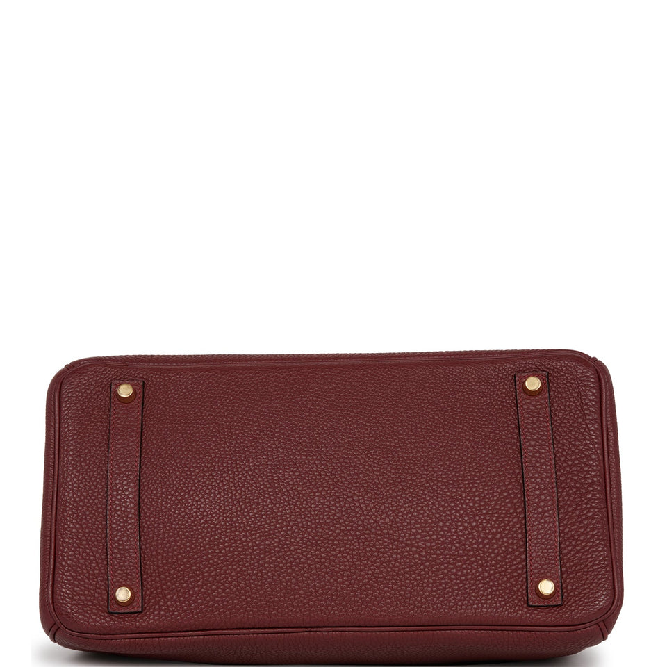 Hermes Birkin 35 Rouge H Togo Gold Hardware Deposit