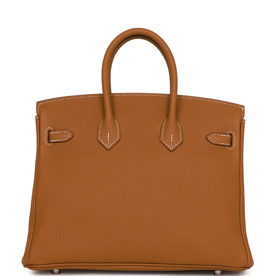 Hermes Birkin 25 Gold Togo Palladium Hardware