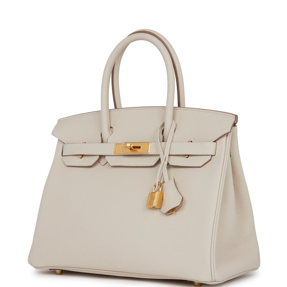 Hermes Birkin 30 Craie Togo Gold Hardware