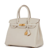 Hermes Birkin 30 Craie Togo Gold Hardware