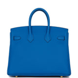 Hermes Birkin 25 Bleu Zellige Togo Gold Hardware