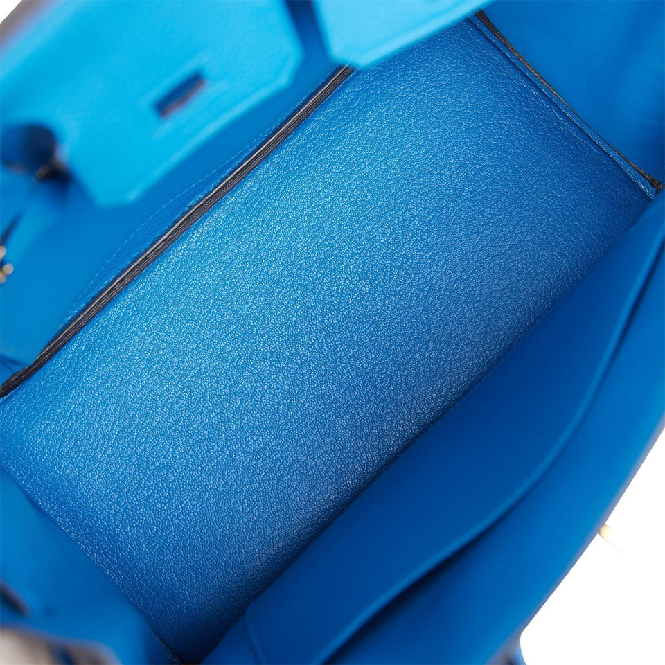 Hermes Birkin 25 Bleu Zellige Togo Gold Hardware