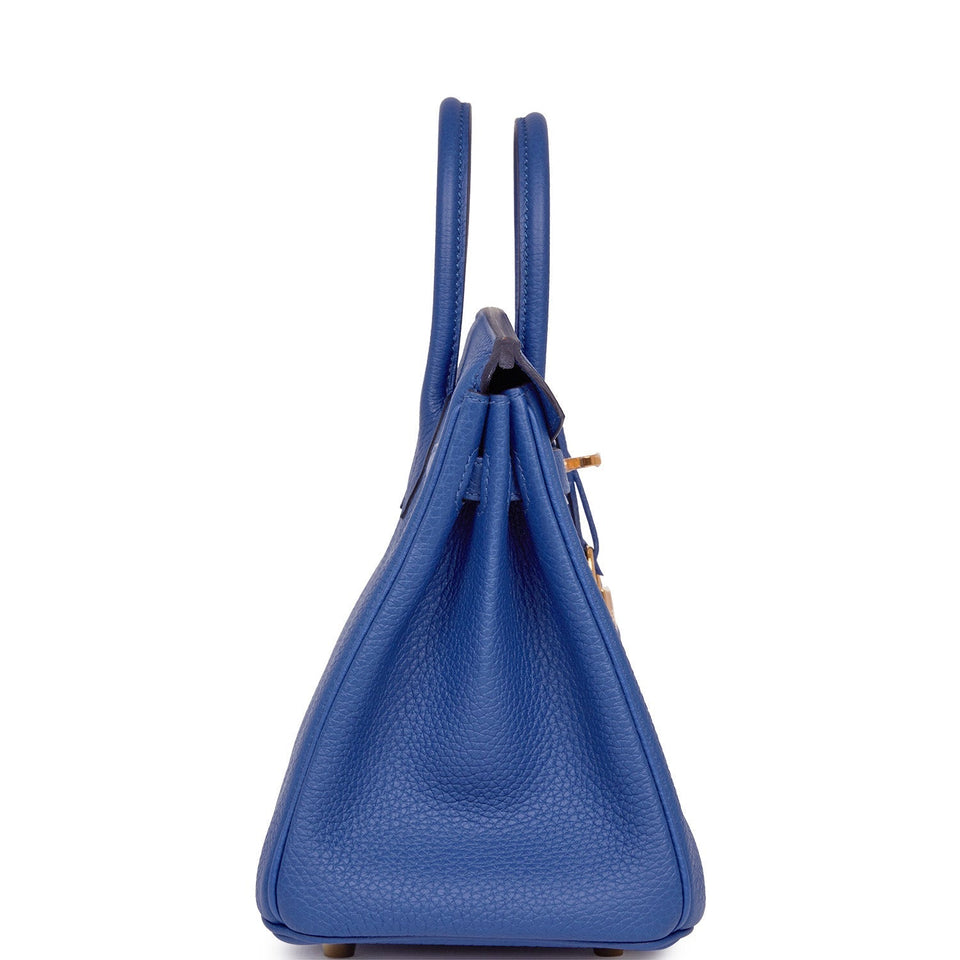 Hermes Birkin 25 Bleu France Togo Gold Hardware