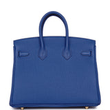 Hermes Birkin 25 Bleu France Togo Gold Hardware