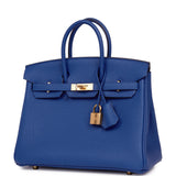 Hermes Birkin 25 Bleu France Togo Gold Hardware