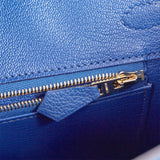 Hermes Birkin 25 Bleu France Togo Gold Hardware