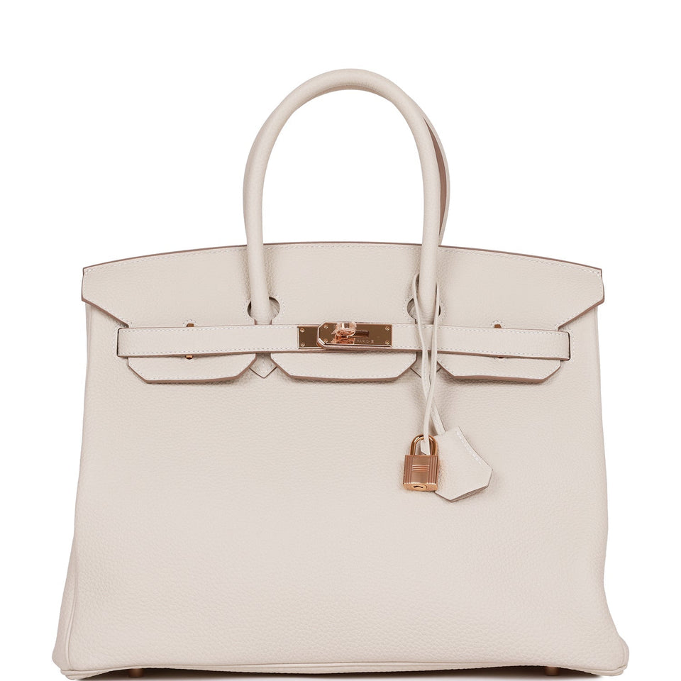 Hermes Birkin 35 Craie Togo Rose Gold Hardware - Payment 1 of 3