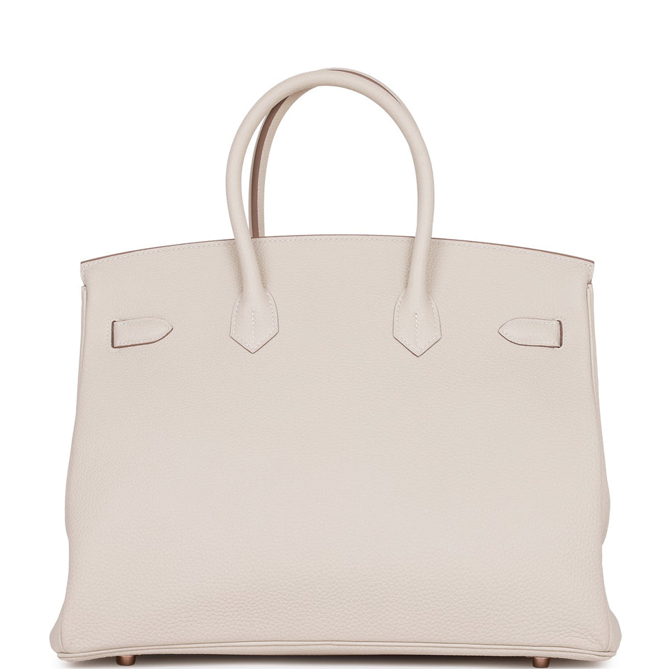 Hermes Birkin 35 Craie Togo Rose Gold Hardware