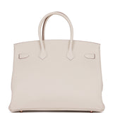 Hermes Birkin 35 Craie Togo Rose Gold Hardware