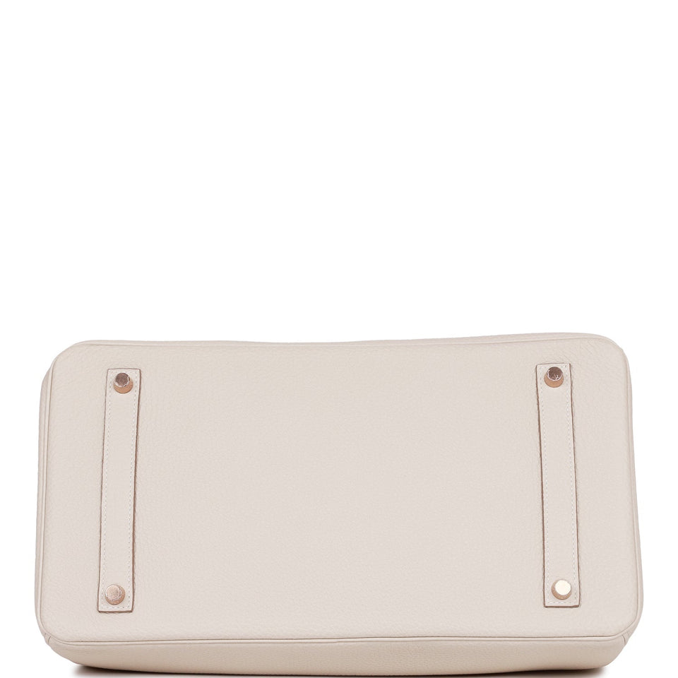 Hermes Birkin 35 Craie Togo Rose Gold Hardware