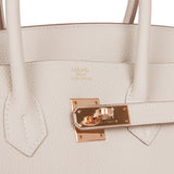 Hermes Birkin 35 Craie Togo Rose Gold Hardware