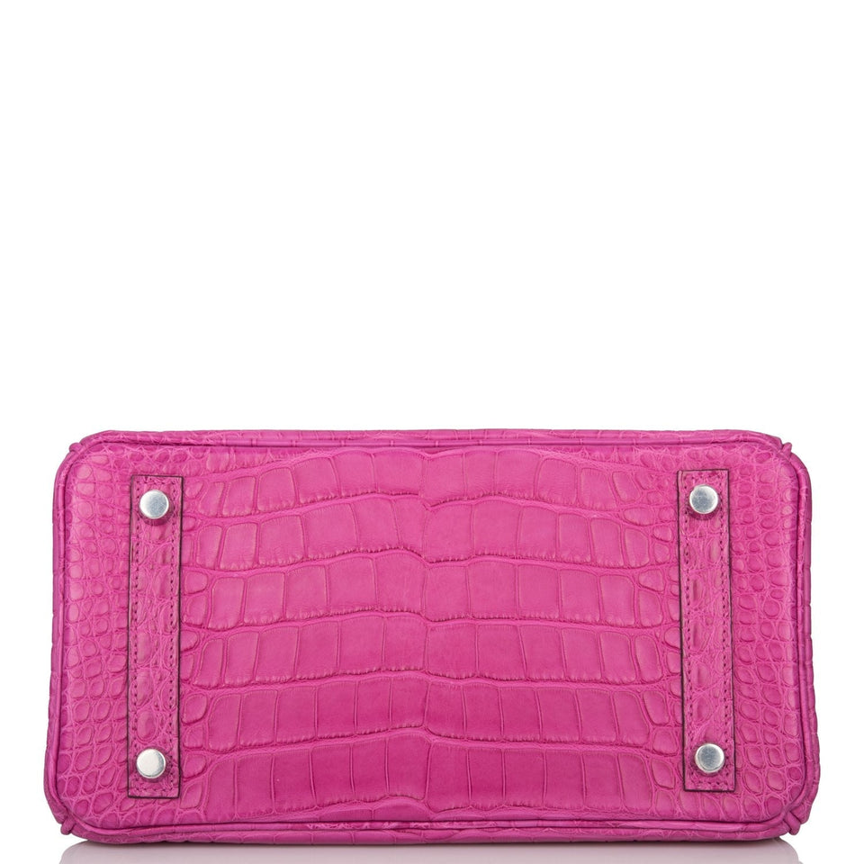 Hermes Birkin 25 Rose Scheherazade Matte Alligator Palladium Hardware