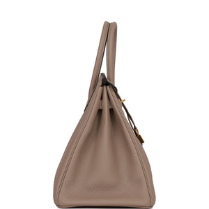 Hermes Birkin 35 Gris Tourterelle Togo Gold Hardware