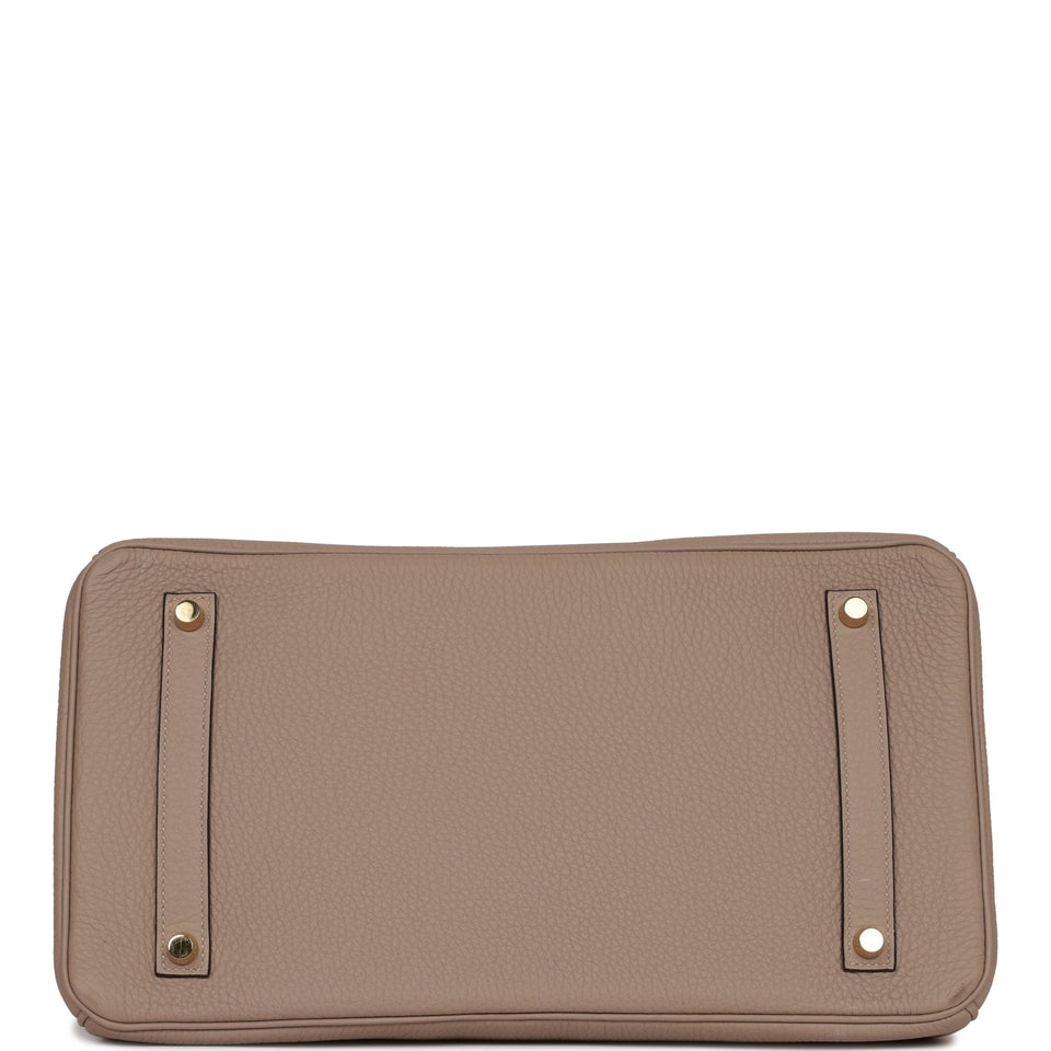 Hermes Birkin 35 Gris Tourterelle Togo Gold Hardware