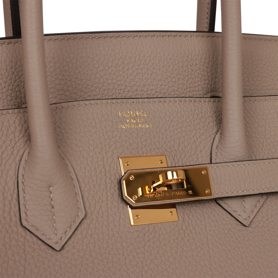 Hermes Birkin 35 Gris Tourterelle Togo Gold Hardware