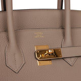 Hermes Birkin 35 Gris Tourterelle Togo Gold Hardware
