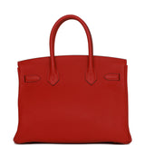 Hermes Birkin 30 Rouge Vif Togo Gold Hardware