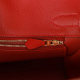 Hermes Birkin 30 Rouge Vif Togo Gold Hardware