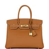 Hermes Birkin 30 Gold Epsom Gold Hardware