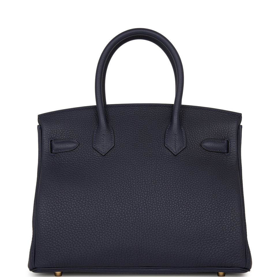Hermes Birkin 30 Bleu Nuit Togo Gold Hardware