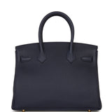 Hermes Birkin 30 Bleu Nuit Togo Gold Hardware