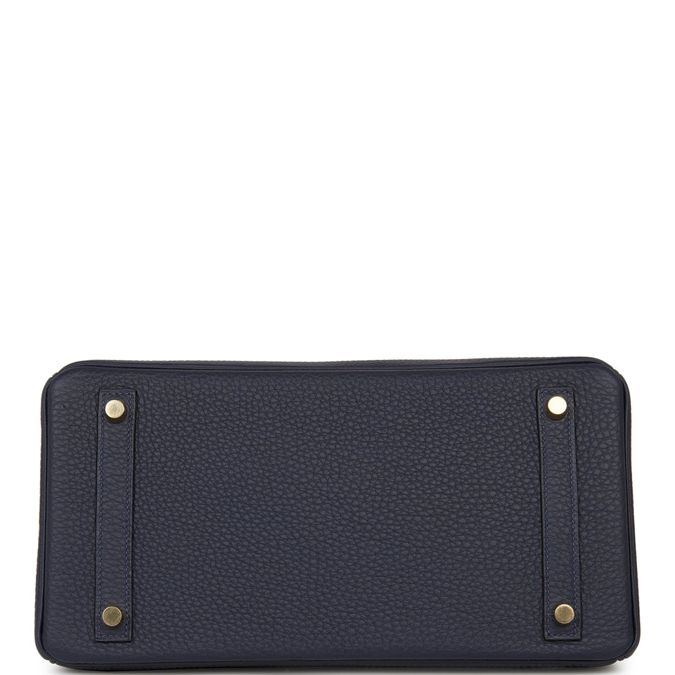 Hermes Birkin 30 Bleu Nuit Togo Gold Hardware