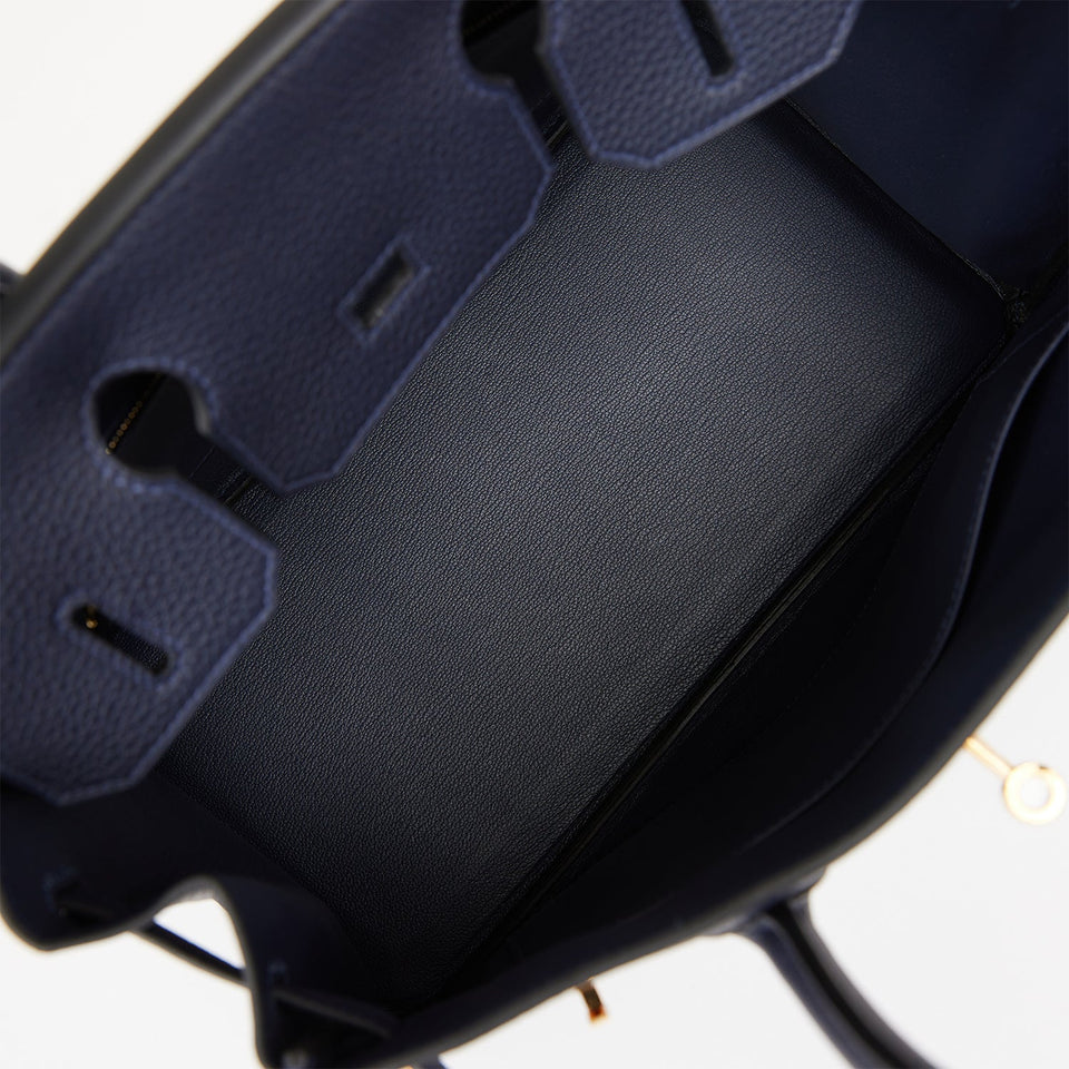 Hermes Birkin 30 Bleu Nuit Togo Gold Hardware