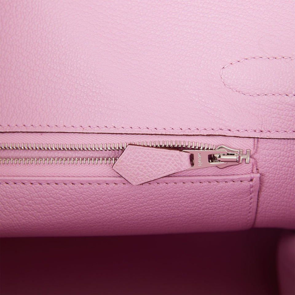 Hermes Birkin 30 Mauve Sylvestre Epsom Palladium Hardware