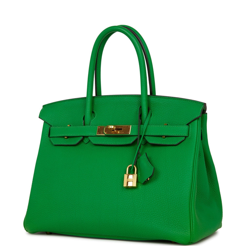 Hermes Birkin 30 Bambou Togo Gold Hardware