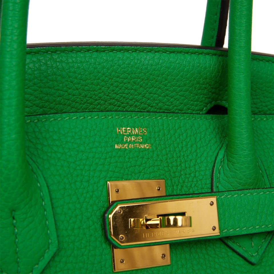 Hermes Birkin 30 Bambou Togo Gold Hardware