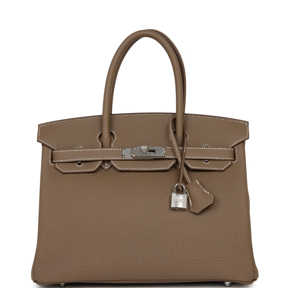 Hermes Birkin 30 Etoupe Togo Palladium Hardware