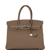 Hermes Birkin 30 Etoupe Togo Palladium Hardware