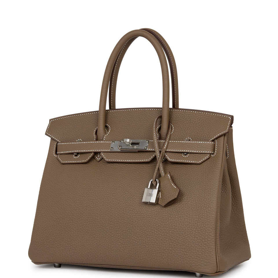 Hermes Birkin 30 Etoupe Togo Palladium Hardware