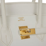 Hermes Birkin 35 White Epsom Gold Hardware